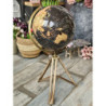 Černý dekorativní glóbus na dřevěné trojnožce Globe - 31*31*71 cm