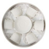 6ks bílý porcelánový šálek s podšálkem v dárkové krabičce - 220 ml