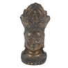 Šedo-zlatá dekorace socha hlava Buddha - 11*9*22 cm