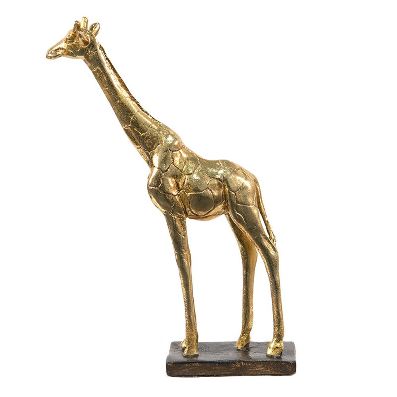 Zlatá dekorační socha Žirafa - 15*4*21 cm