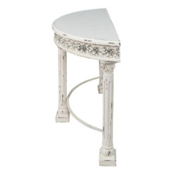 Krémový antik konzolový stolek v romantickém stylu Rim - 120*49*86 cm