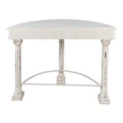 Krémový antik konzolový stolek v romantickém stylu Rim - 120*49*86 cm