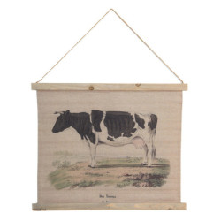 Nástěnná mapa s krávou Bos Taurus - 64*2*53 cm