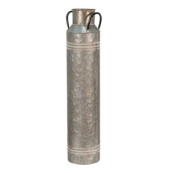 Šedá antik dekorativní plechová konvice na mléko - 14*13*61 cm