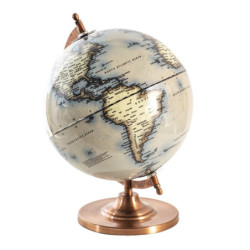 Šedý dekorativní glóbus na kovovém podstavci Globe - 22*22*30 cm