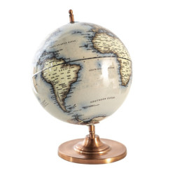 Šedý dekorativní glóbus na kovovém podstavci Globe - 22*22*30 cm