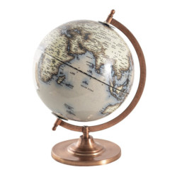 Šedý dekorativní glóbus na kovovém podstavci Globe - 22*22*30 cm