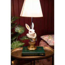 Stolní lampa s králíkem a béžovým stínidlem Rabbie - Ø 23*53 cm