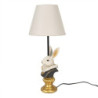 Stolní lampa s králíkem a béžovým stínidlem Rabbie - Ø 23*53 cm