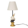 Stolní lampa s králíkem a béžovým stínidlem Rabbie - Ø 23*53 cm