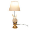 Stolní lampa s králíkem a béžovým stínidlem Rabbie - Ø 23*53 cm