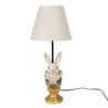 Stolní lampa s králíkem a béžovým stínidlem Rabbie - Ø 23*53 cm