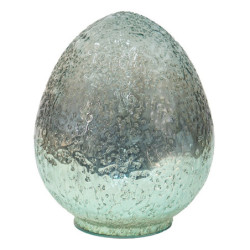 Modro-zelené dekorativní skleněné vejce - 13*13*19 cm
