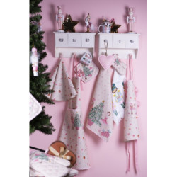 Růžové závěsné kovové srdce se zdovením Heartic - 14*4*14 cm