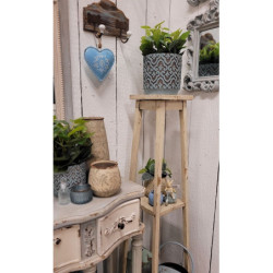 Modré závěsné kovové srdce se zdovením Heartic - 16*1*15 cm