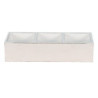 Bílý antik dřevěný dekorativní box se 3mi přihrádkami Silen - 33*12*7 cm