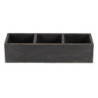 Černý antik dřevěný dekorativní box se 3mi přihrádkami Silen - 33*12*7 cm
