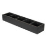 Černý antik dřevěný dekorativní box s 5ti přihrádkami Silen - 54*12*7 cm