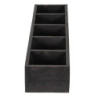 Černý antik dřevěný dekorativní box s 5ti přihrádkami Silen - 54*12*7 cm