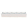 Bílý antik dřevěný dekorativní box s 5ti přihrádkami Silen - 54*12*7 cm