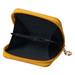 Malá žlutá peněženka v designu krokodýlí kůže Krokop - 10*8 cm