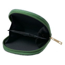 Zelená půlkulatá peněženka - 12*10 cm