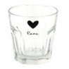 Sklenička na nápoj se srdíčky Love Birds - Ø 8*8 cm / 180 ml