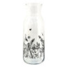Skleněná karafa s květinami Flora And Fauna - Ø 9*25 cm / 1000 ml