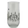 Sklenička na nápoj s květinami Flora And Fauna - Ø 6*14 cm / 280 ml