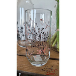 Sklenička na nápoj s levandulí Lavander Garden - Ø 6*14 cm / 280 ml