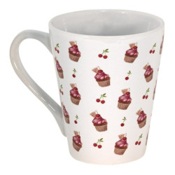 Keramický hrnek s dortíčky Cherry Cupcake - Ø 9*10 cm / 300 ml