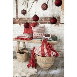 Podsedák na židli s volánky  Nordic Christmas - 40*40 cm