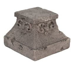 Šedý dekorační podstavec pod květiny nebo dekorace - 18*18*14 cm