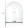 Skleněný transparentní poklop bez podnosu - Ø 23*22 cm