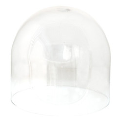 Skleněný transparentní poklop bez podnosu - Ø 23*22 cm