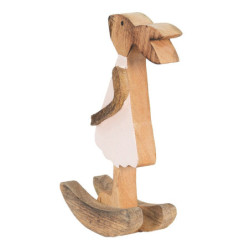 Dřevěná dekorace králíčí dívka v šatičkách M - 14*7*25 cm