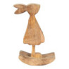 Dřevěná dekorace králíčí dívka v šatičkách M - 14*7*25 cm