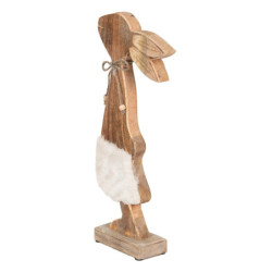 Dřevěná dekorace socha králíčka na podstavci  - 18*6*40 cm