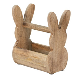 Dřevěná přepravka s králíčkem Rabbit wood - 16*12*25 cm
