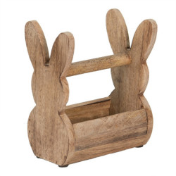 Dřevěná přepravka s králíčkem Rabbit wood - 16*12*25 cm