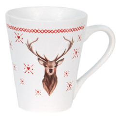 Keramický hrnek s jelenem Cosy Lodge - 13*9*11 cm / 300 ml