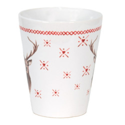 Keramický hrnek s jelenem Cosy Lodge - 13*9*11 cm / 300 ml