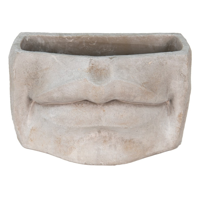 Usměvavý cementový květináč Mouth - 27*16*16 cm