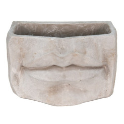 Usměvavý cementový květináč Mouth - 21*13*14 cm
