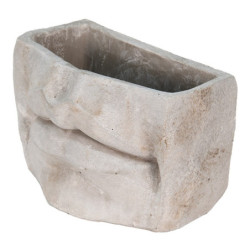 Usměvavý cementový květináč Mouth - 21*13*14 cm