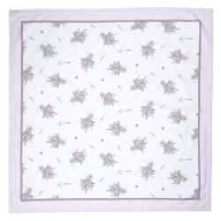 Bavlněný čtvercový ubrus s levandulemi Lavander Garden - 150*250 cm