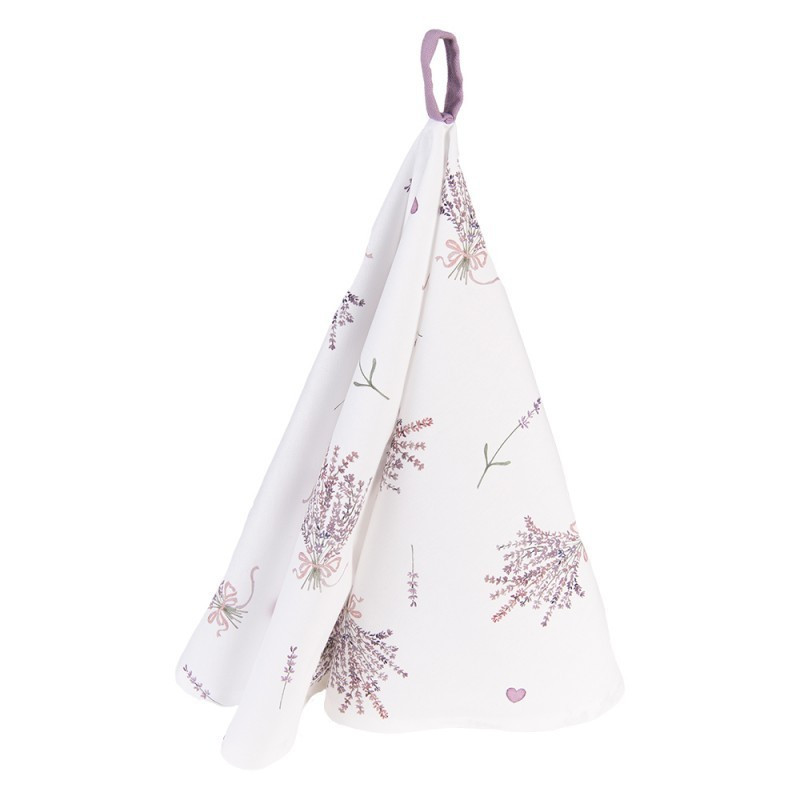 Bavlněná kulatá utěrka Lavander Garden - Ø 80 cm