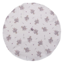Bavlněná kulatá utěrka Lavander Garden - Ø 80 cm