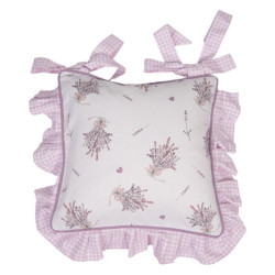 Bavlněný povlak na podsedák s volánky Lavander Garden - 40*40 cm