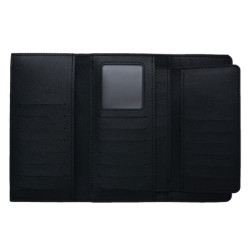 Černá peněženka s gobelínovým květovaným vzorem Gobe - 19*10 cm